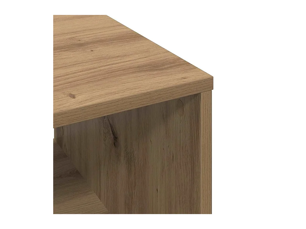 Table basse chêne artisanal 60 x 50 x 40 cm Bois d'ingénierie