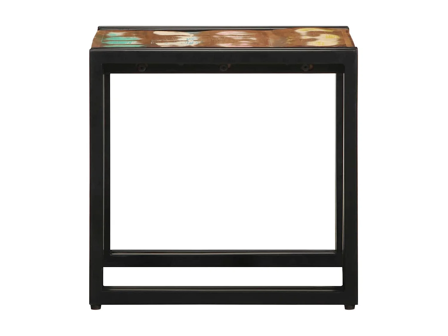 Table basse 40 x 40 x 38 cm bois de récupération massif