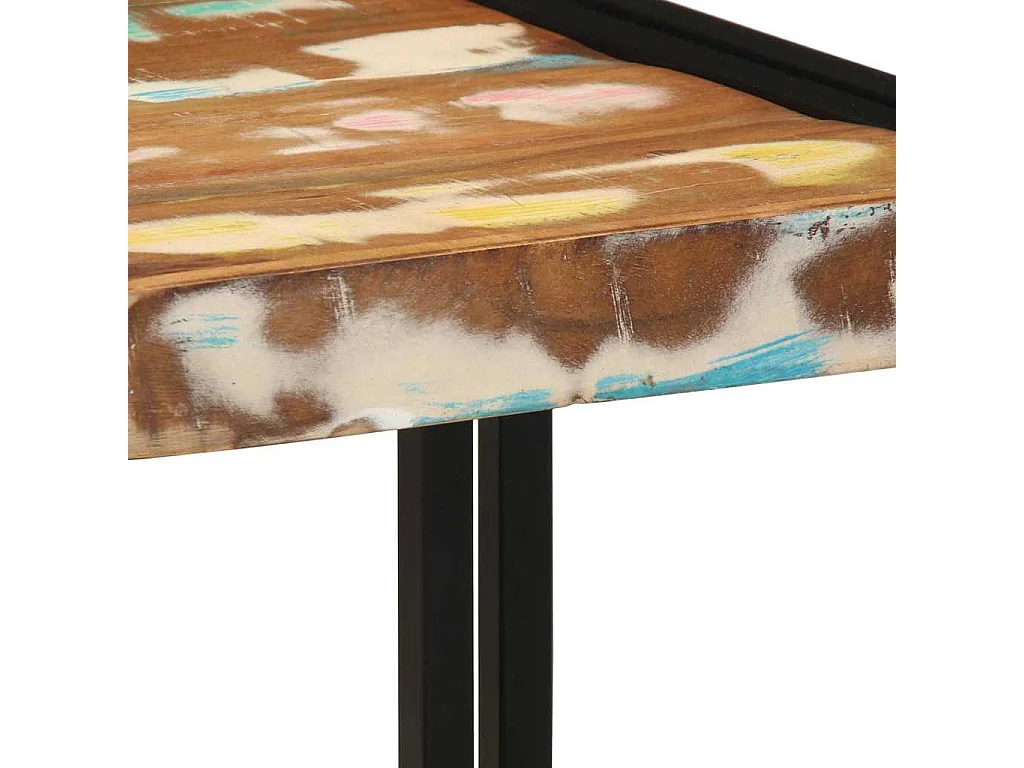 Table basse 40 x 40 x 38 cm bois de récupération massif