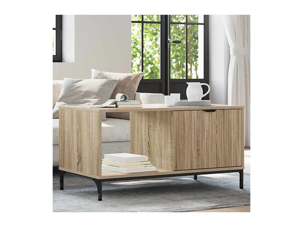 Mesa de Café Roble Sonoma 90 x 49 x 46 cm Madera contrachapada