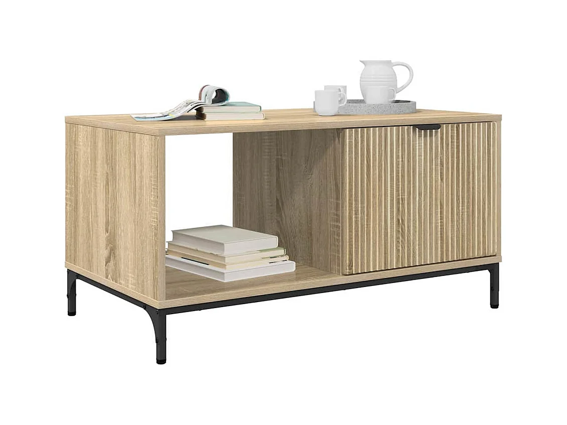 Mesa de Café Roble Sonoma 90 x 49 x 46 cm Madera contrachapada