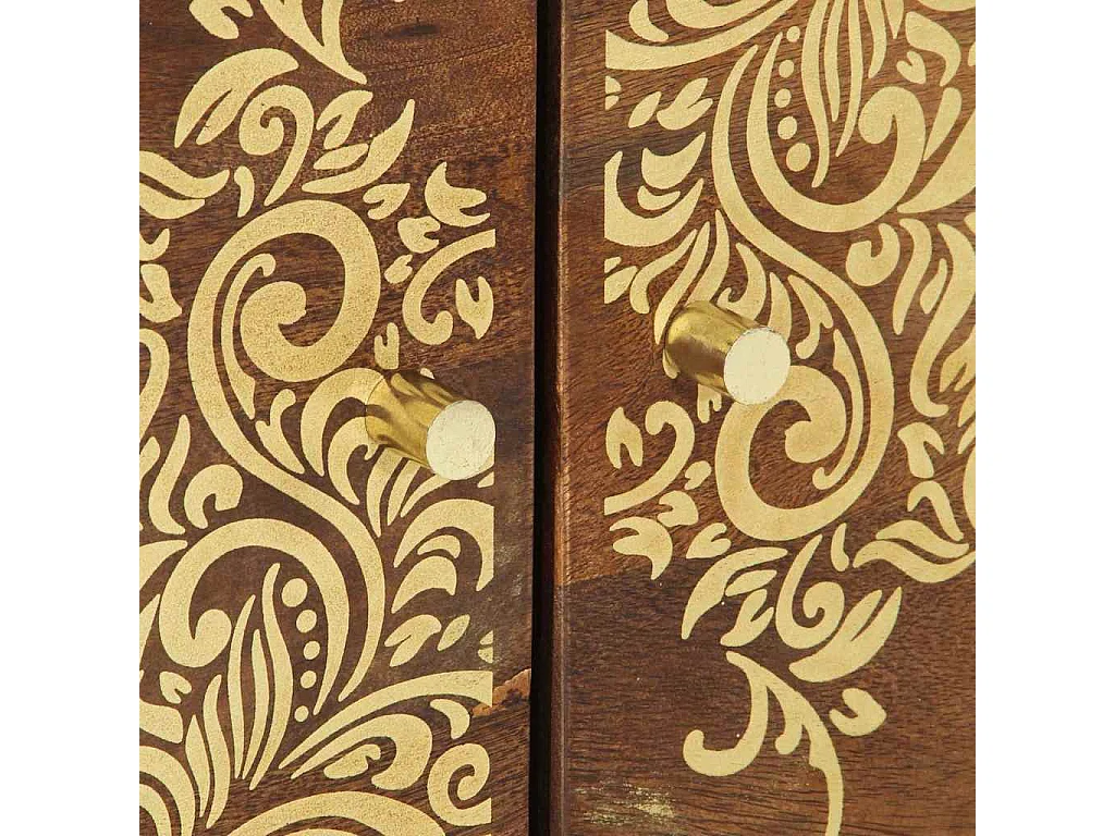 Table basse marron miel 80 x 50 x 40 cm bois de manguier massif