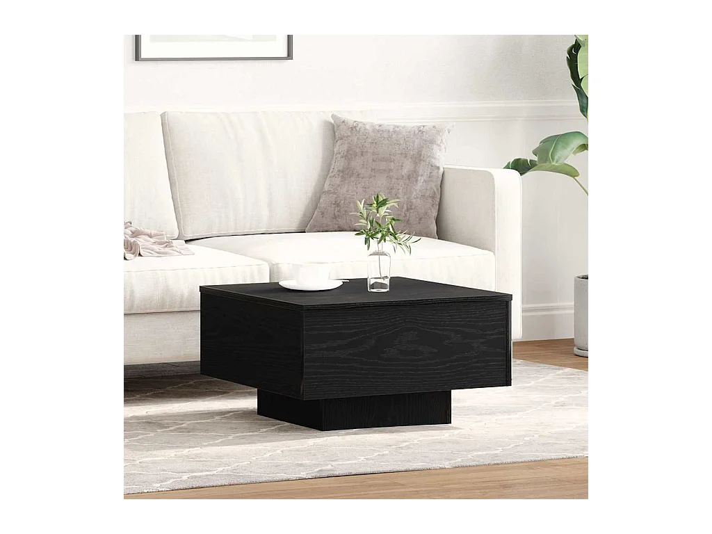 Table basse Chêne noir 55 x 55 x 31 cm Bois d'ingénierie