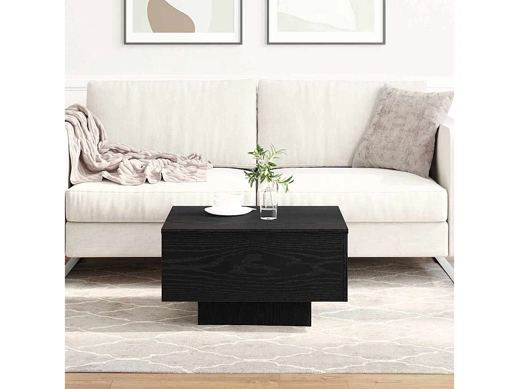 Table basse Chêne noir 55 x 55 x 31 cm Bois d'ingénierie