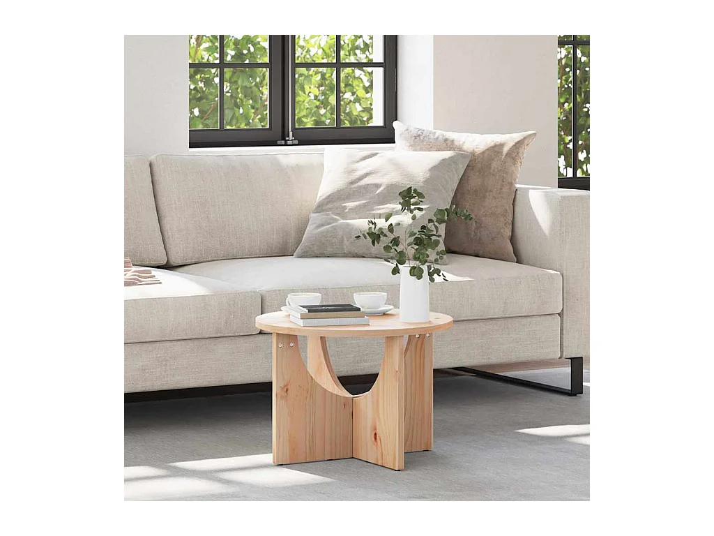 Salontafel Naturel 50 x 50 x 35 cm Massief grenenhout