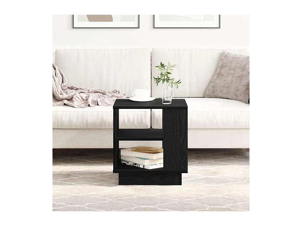 Table basse Chêne noir 40 x 40 x 43 cm Bois d'ingénierie