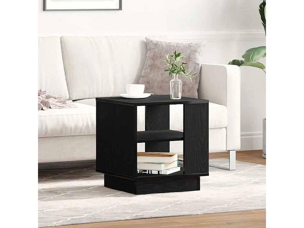Table basse Chêne noir 40 x 40 x 43 cm Bois d'ingénierie