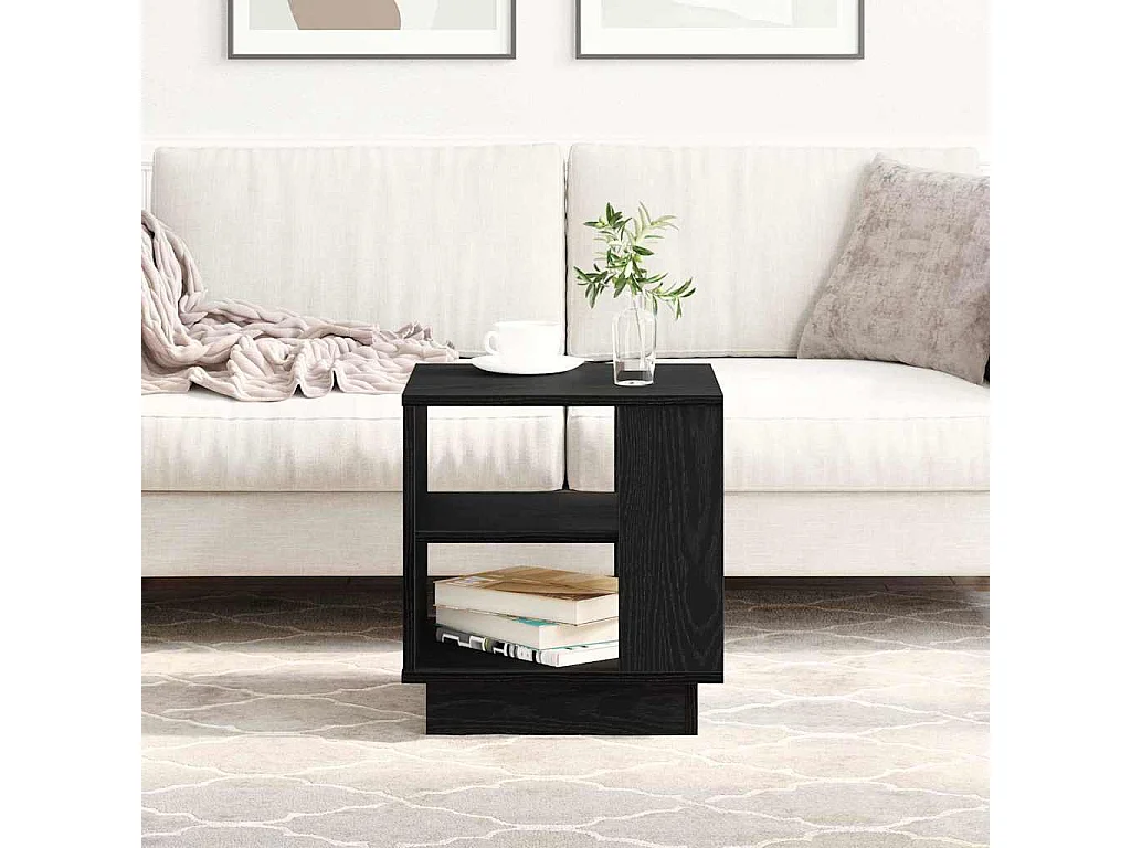 Table basse Chêne noir 40 x 40 x 43 cm Bois d'ingénierie