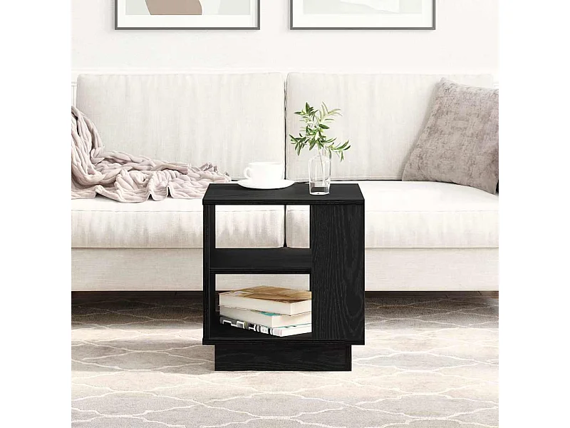 Table basse Chêne noir 40 x 40 x 43 cm Bois d'ingénierie