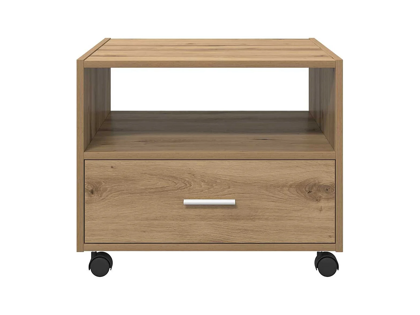 Table basse chêne artisanal 55 x 55 x 45 cm Bois d'ingénierie