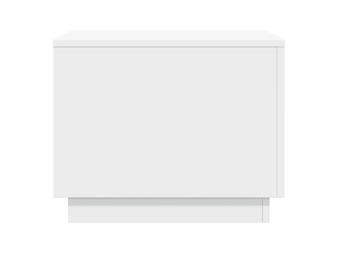 Table basse avec lumières LED blanc 50x50x40 cm