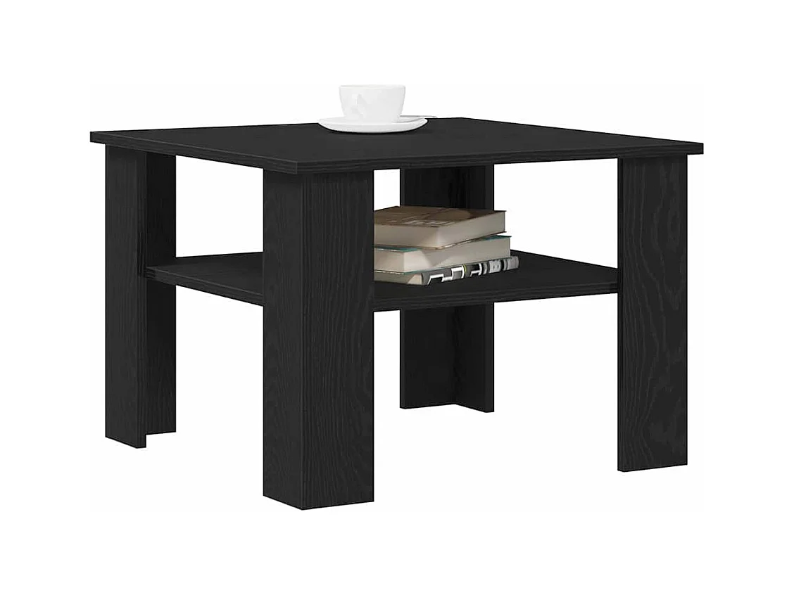 Table basse Chêne noir 60 x 60 x 42 cm Bois d'ingénierie