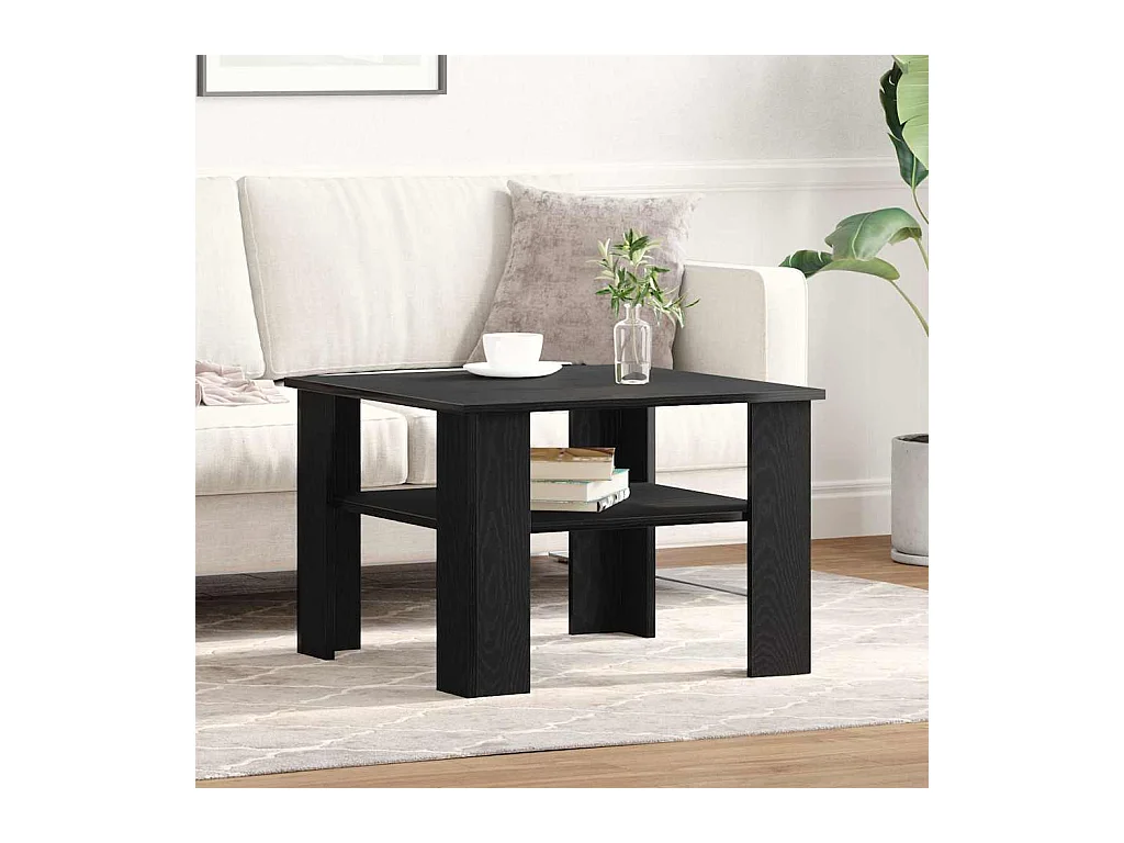 Table basse Chêne noir 60 x 60 x 42 cm Bois d'ingénierie