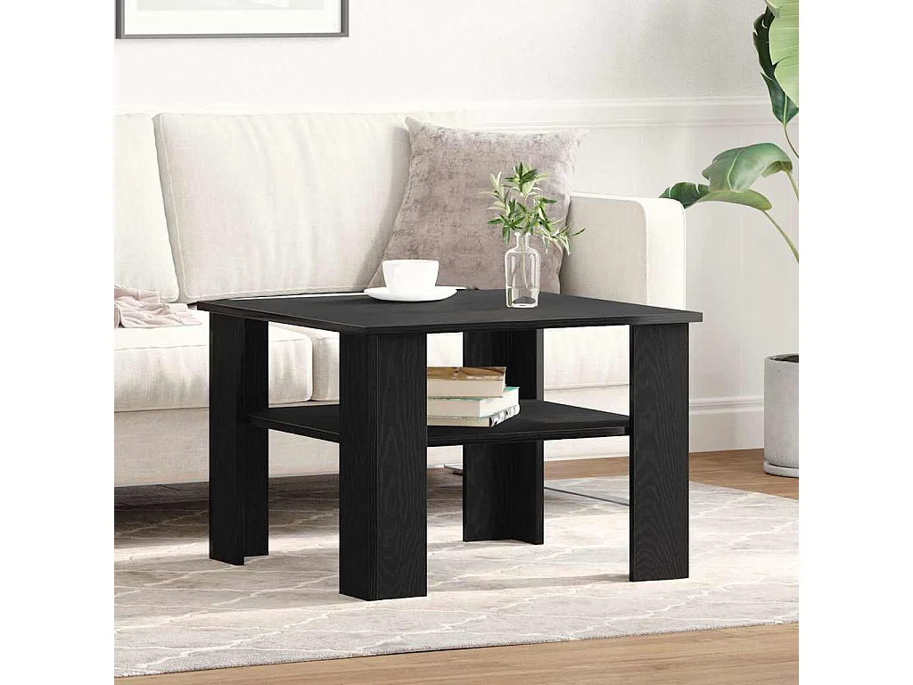 Mesa de centro Carvalho preto 60 x 60 x 42 cm