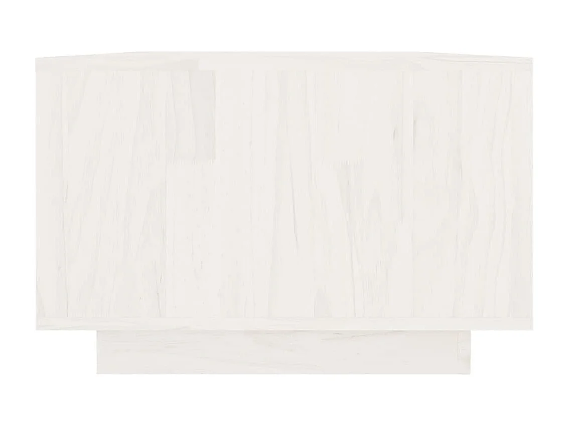 Mesa de centro de madera maciza de pino blanco 110x50x33,5 cm