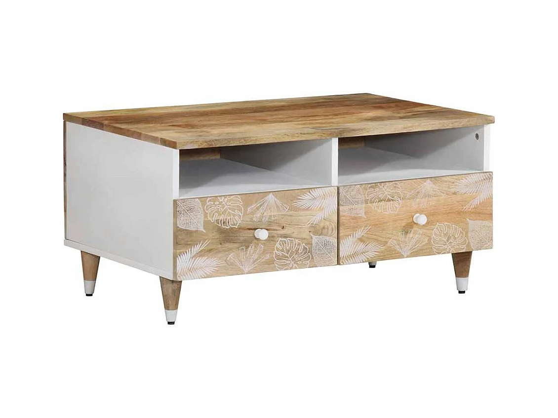 Table basse 80x54x40 cm bois de manguier massif