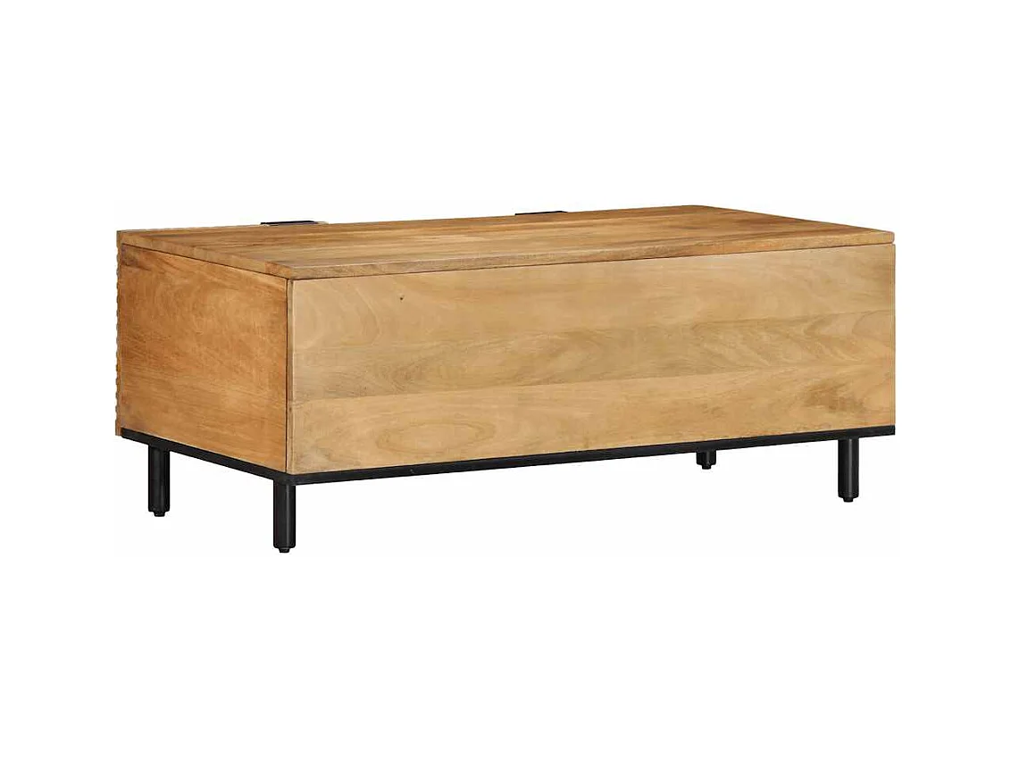 Table basse marron 100x54x40 cm bois massif de manguier