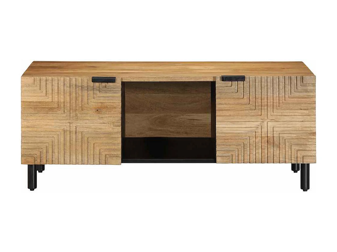 Table basse marron 100x54x40 cm bois massif de manguier