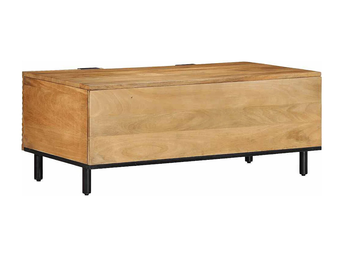 Table basse marron 100x54x40 cm bois massif de manguier