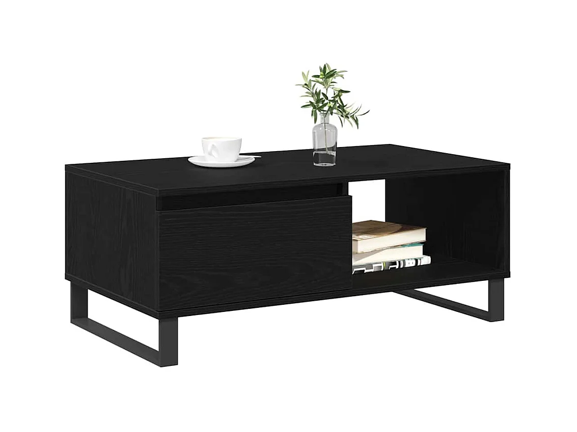 Table Basse Chêne noir 90 x 50 x 36,5 cm Bois d'ingénierie