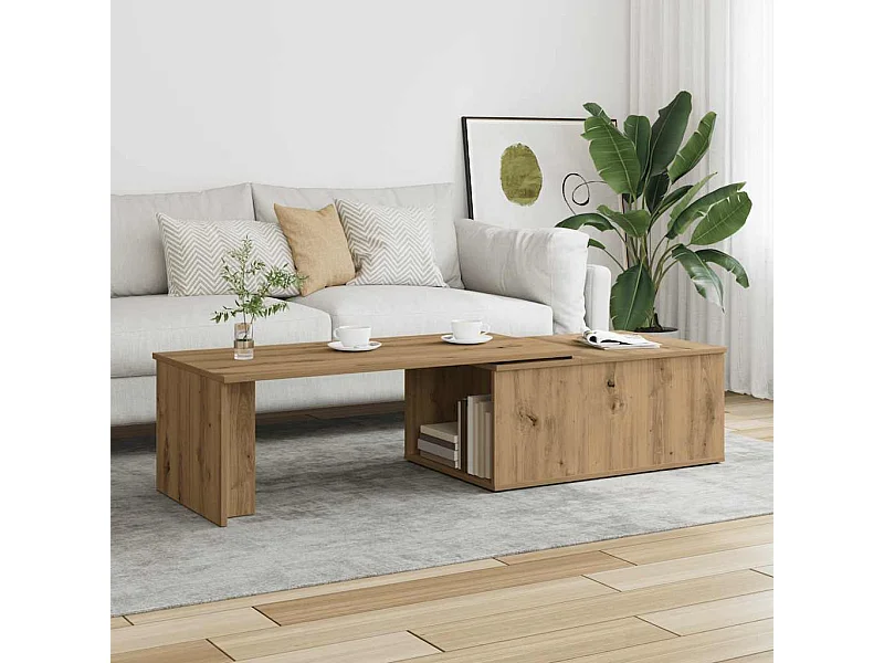 Mesa de centro 150x50x35 cm deriv. madeira carvalho artisiano