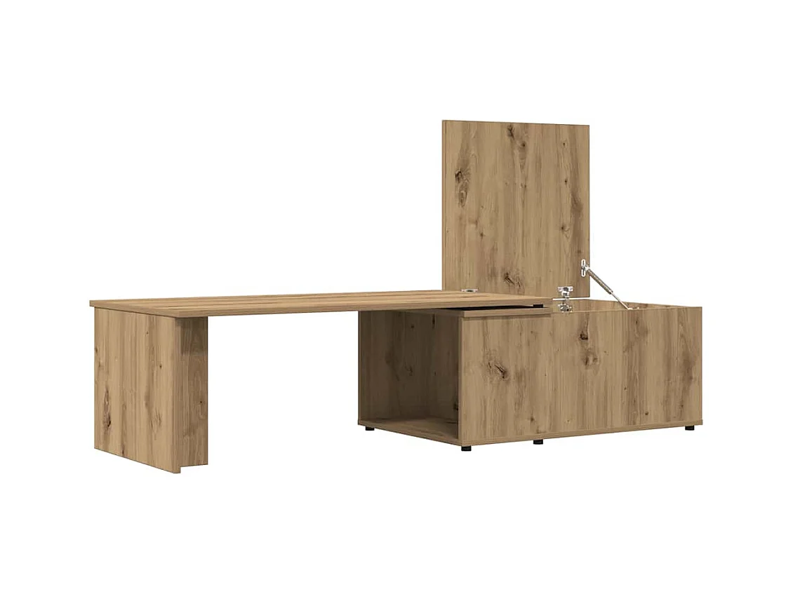 Mesa de centro 150x50x35 cm deriv. madeira carvalho artisiano