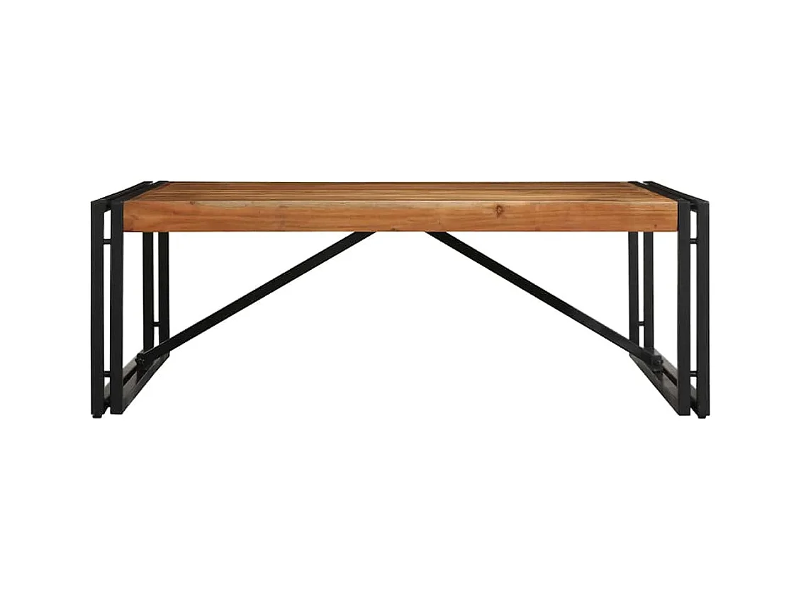 Table basse 100x100x35 cm bois massif acacia