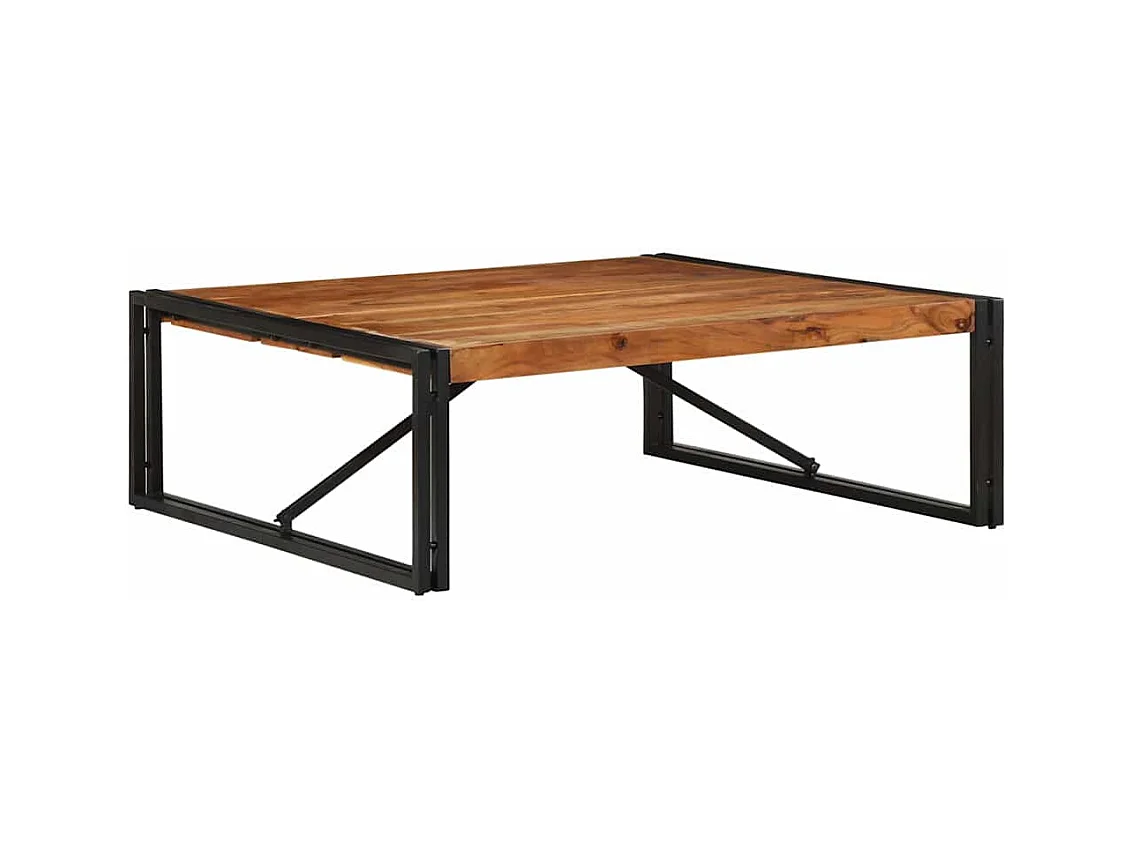 Table basse 100x100x35 cm bois massif acacia