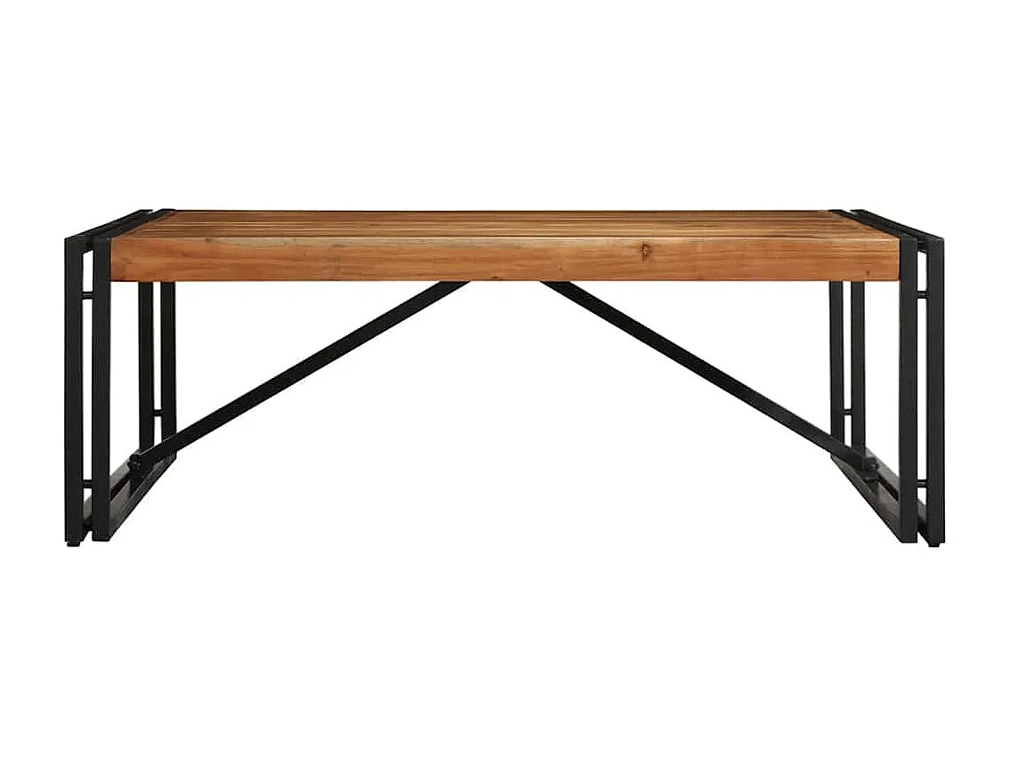 Table basse 100x100x35 cm bois massif acacia