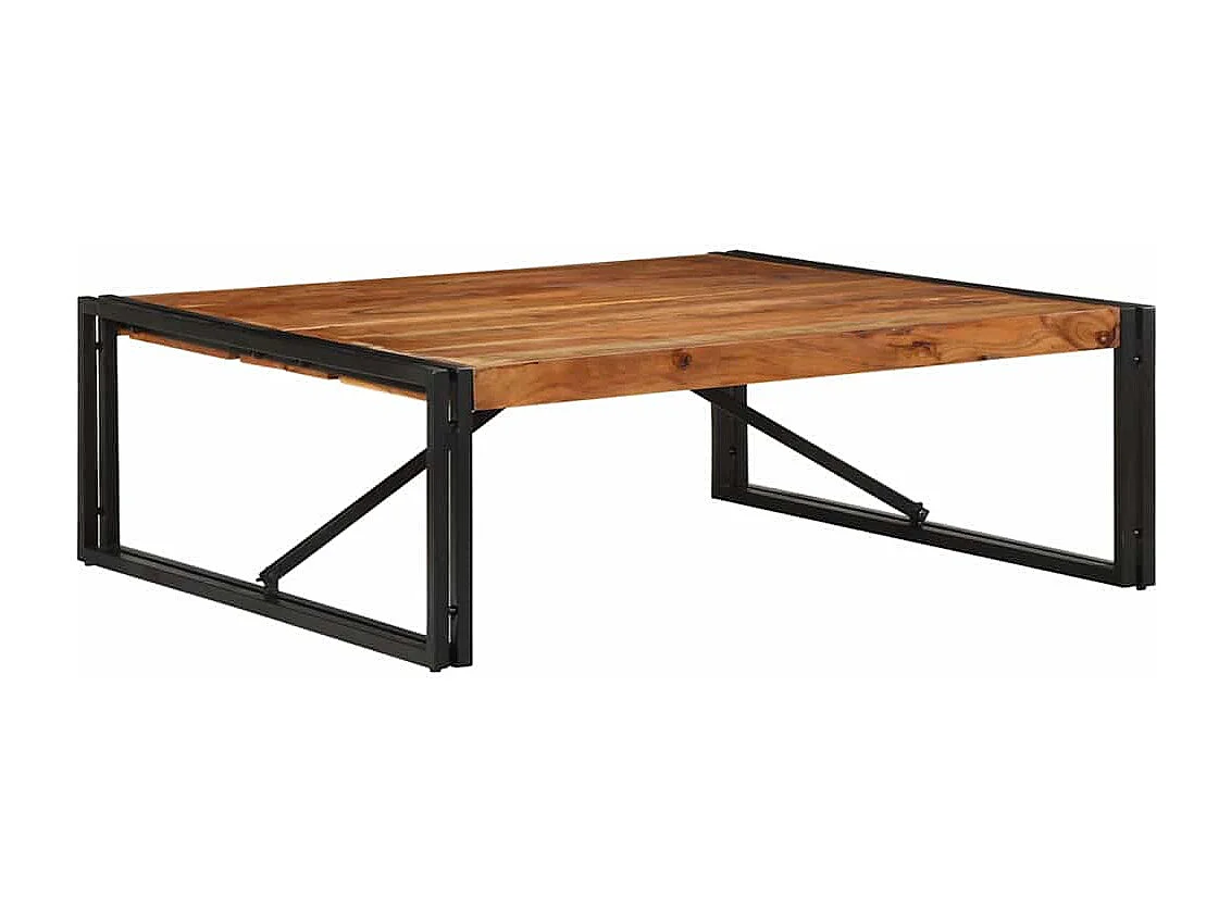 Table basse 100x100x35 cm bois massif acacia