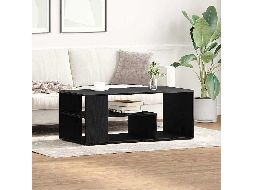 Table basse Chêne noir 100 x 50 x 40 cm Bois d'ingénierie