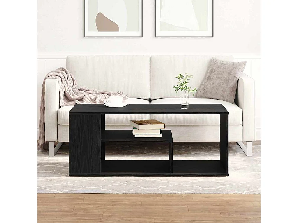 Table basse Chêne noir 100 x 50 x 40 cm Bois d'ingénierie
