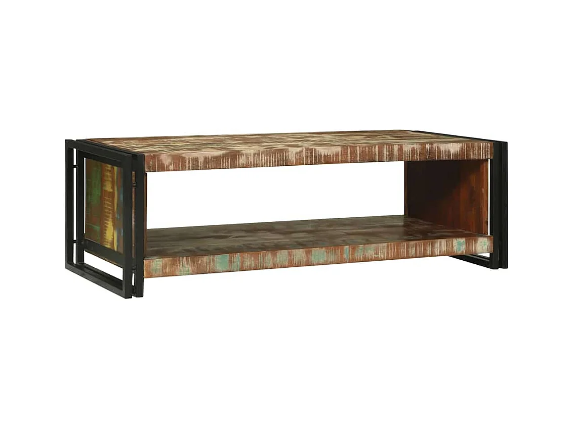Table basse Marron 120 x 50 x 38 cm bois de récupération massif