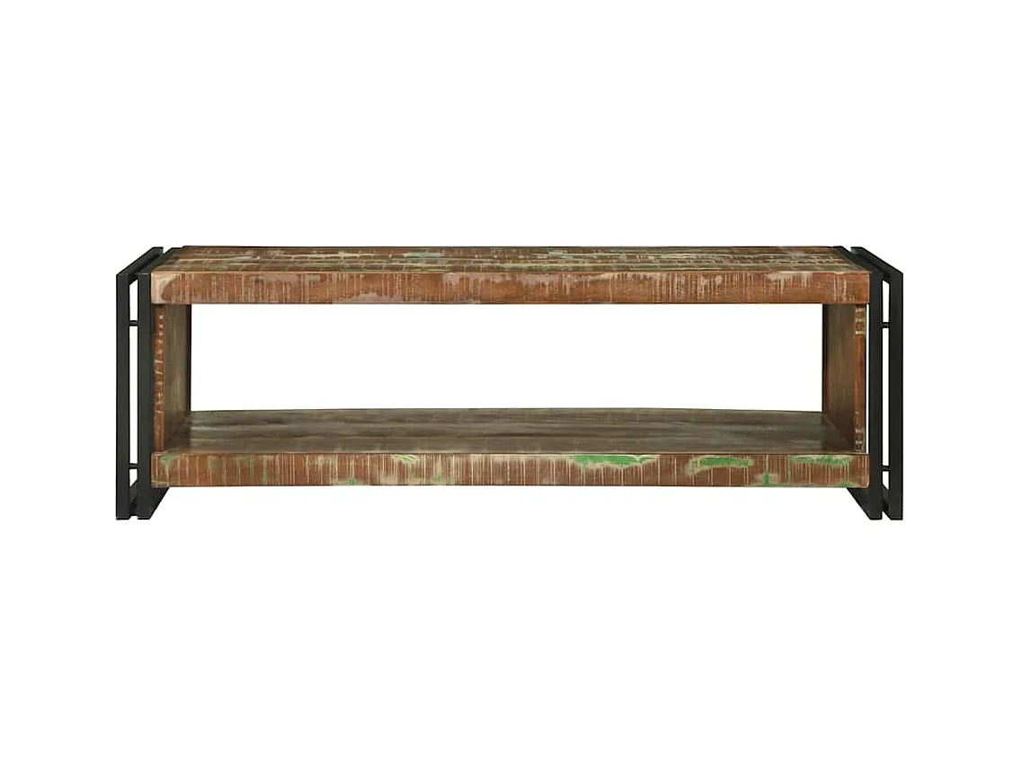 Table basse Marron 120 x 50 x 38 cm bois de récupération massif