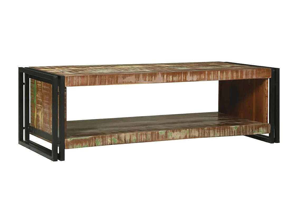 Table basse Marron 120 x 50 x 38 cm bois de récupération massif