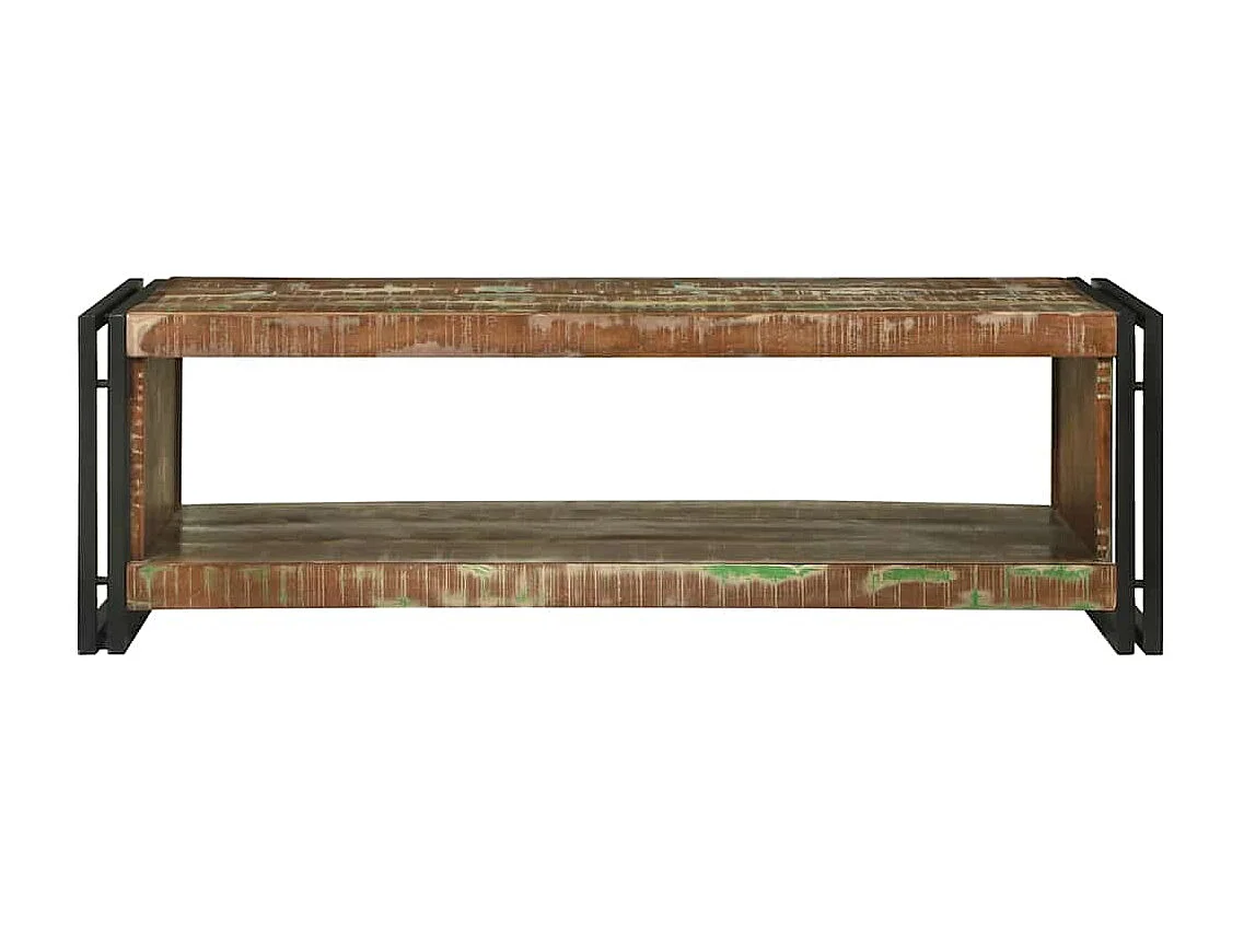 Table basse Marron 120 x 50 x 38 cm bois de récupération massif