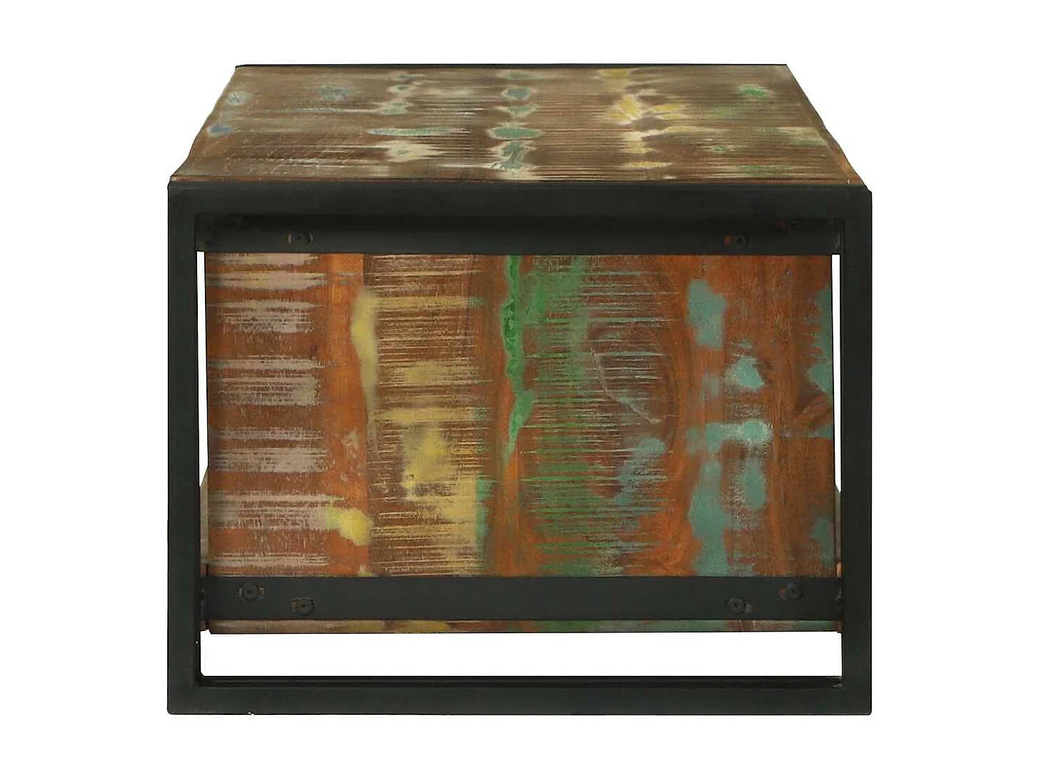 Table basse Marron 120 x 50 x 38 cm bois de récupération massif