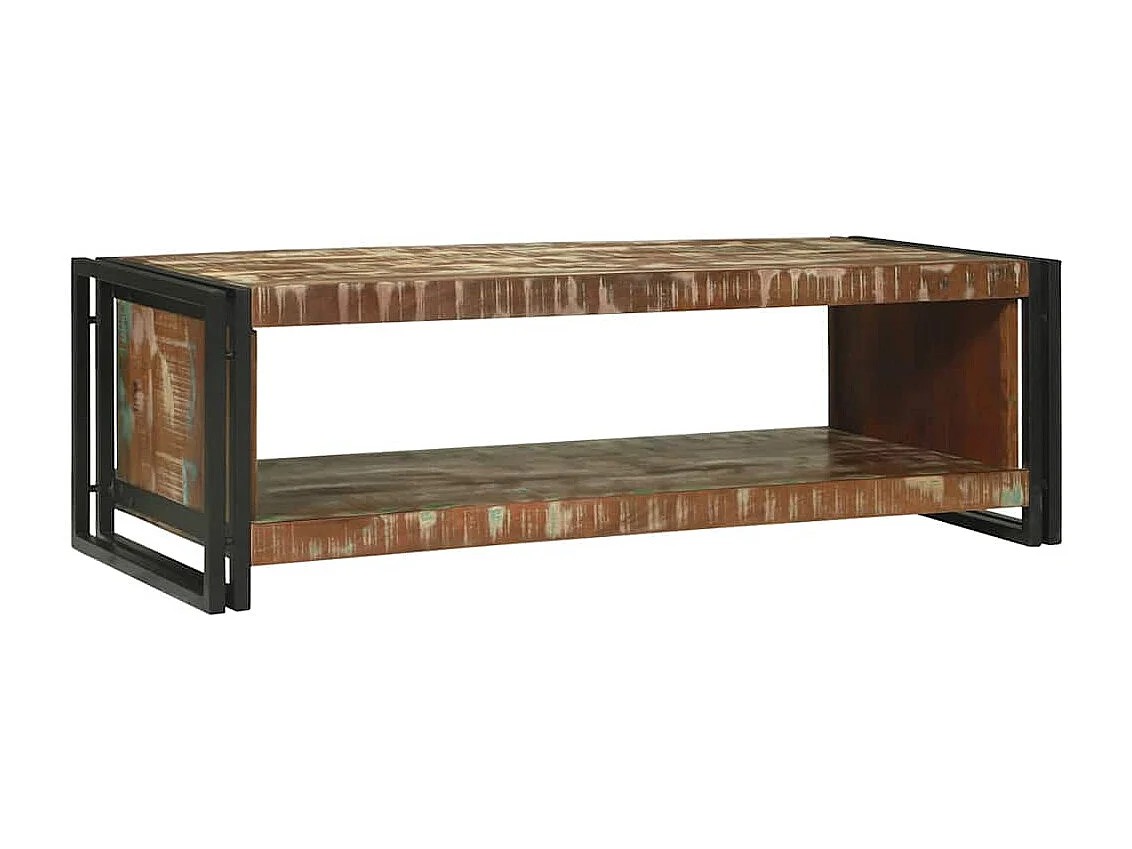 Table basse Marron 120 x 50 x 38 cm bois de récupération massif