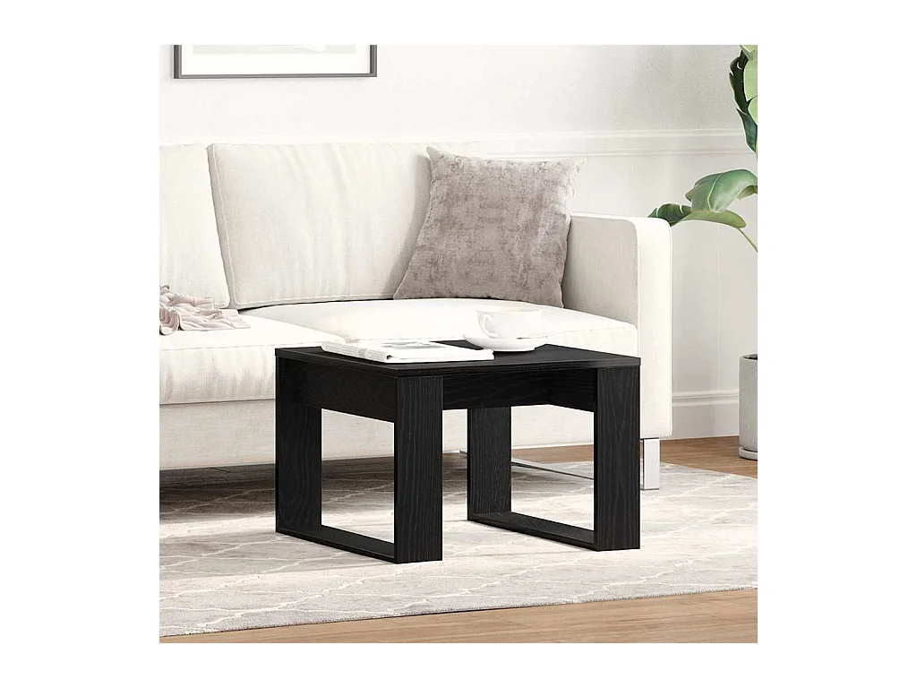 Table basse Chêne noir 50 x 50 x 35 cm Bois d'ingénierie