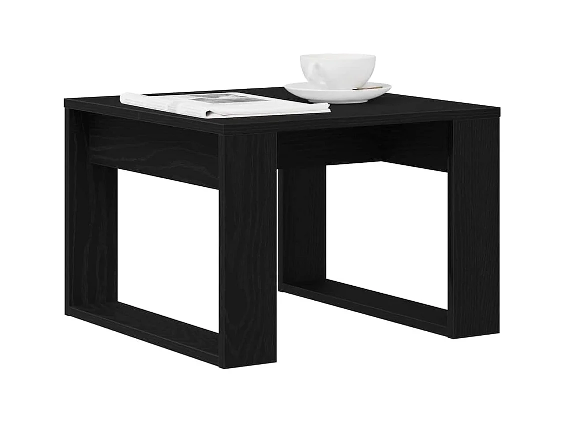 Table basse Chêne noir 50 x 50 x 35 cm Bois d'ingénierie