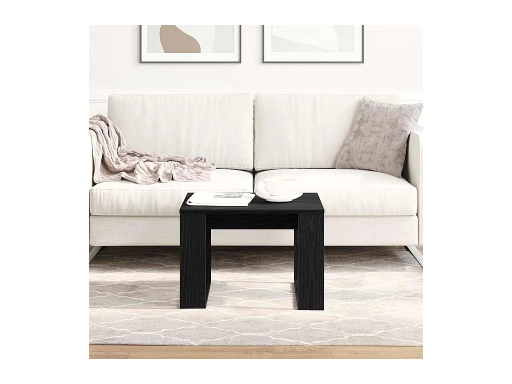 Table basse Chêne noir 50 x 50 x 35 cm Bois d'ingénierie