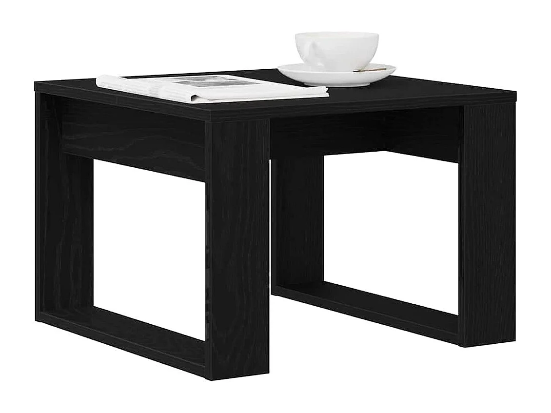Table basse Chêne noir 50 x 50 x 35 cm Bois d'ingénierie