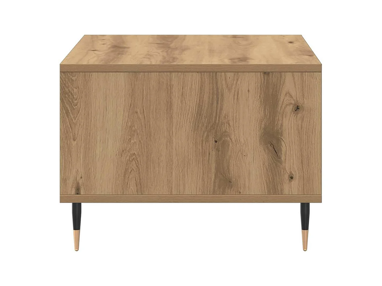 Table basse chêne artisanal 60x50x36,5 cm bois d'ingénierie