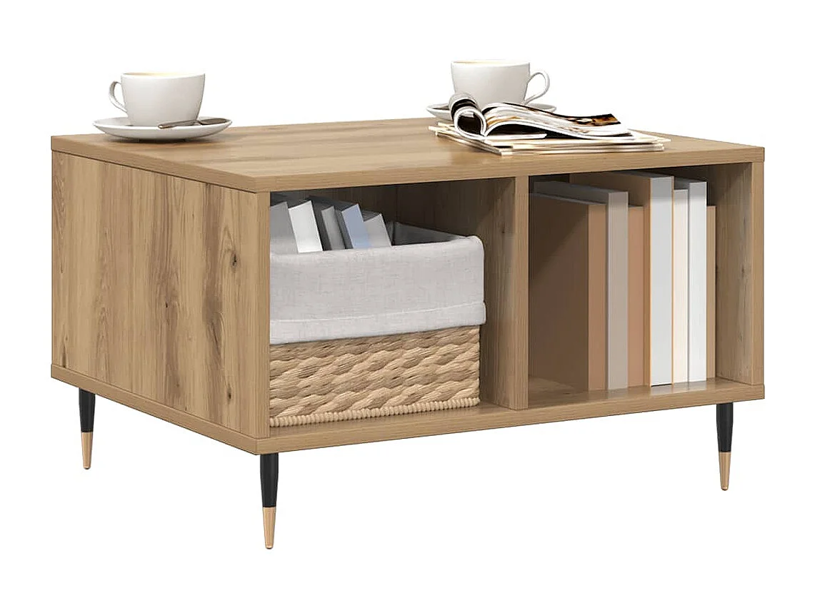 Mesa de centro 60x50x36,5cm deriv. madeira carvalho artisiano