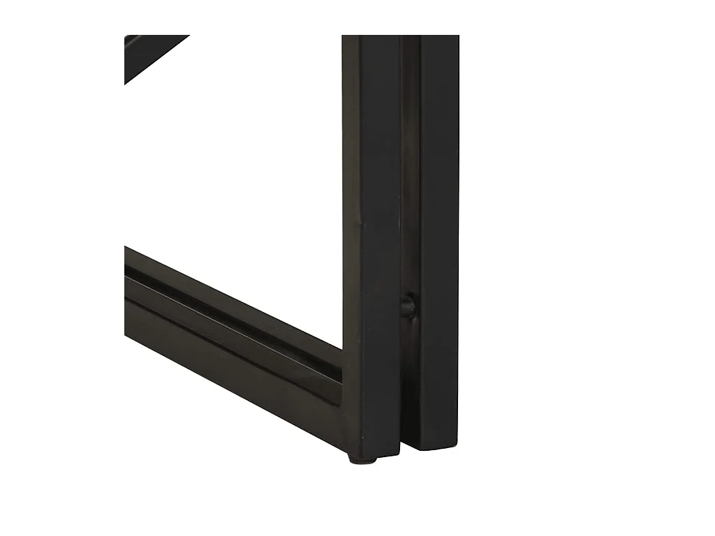 Mesa de centro de madera maciza de mango rugosa 100x100x35 cm