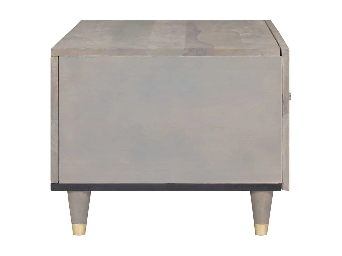 Table basse Gris 80 x 50 x 40 cm bois de manguier massif