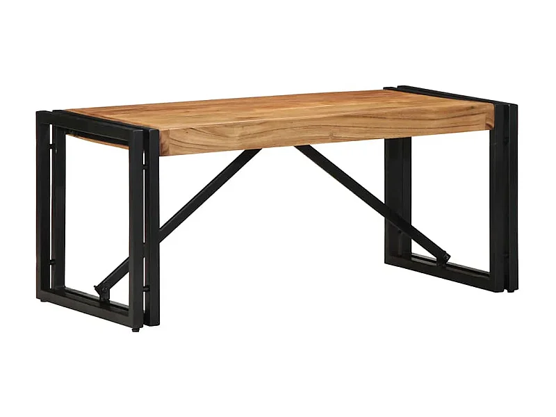 Mesa de centro 80x40x35 cm de madera maciza de acacia