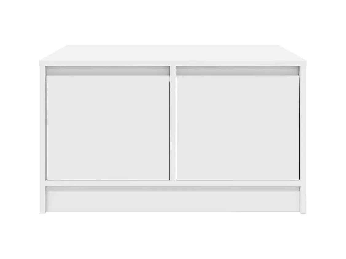 Table basse avec tiroirs blanc 70,5x70x40 cm