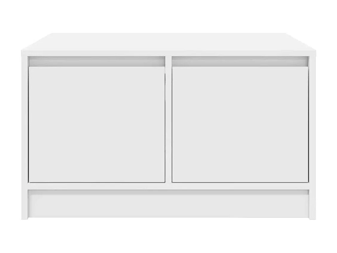 Table basse avec tiroirs blanc 70,5x70x40 cm