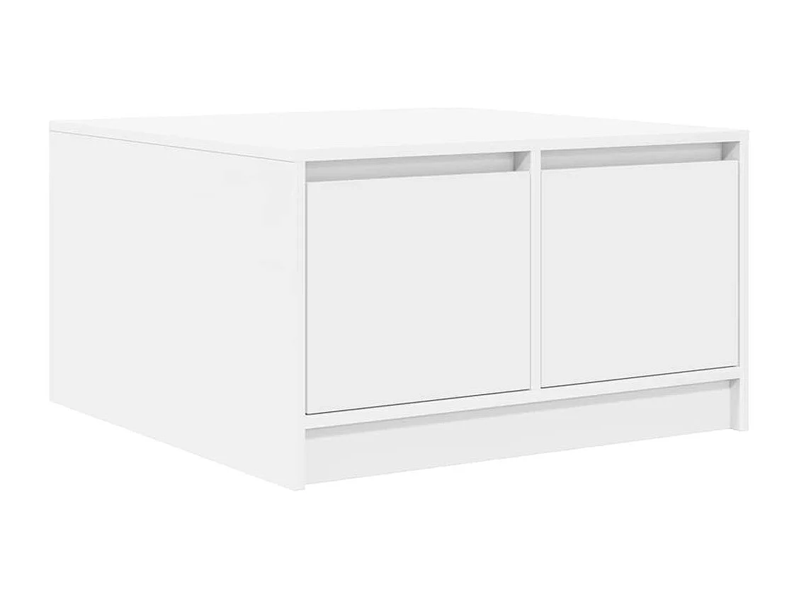 Table basse avec tiroirs blanc 70,5x70x40 cm